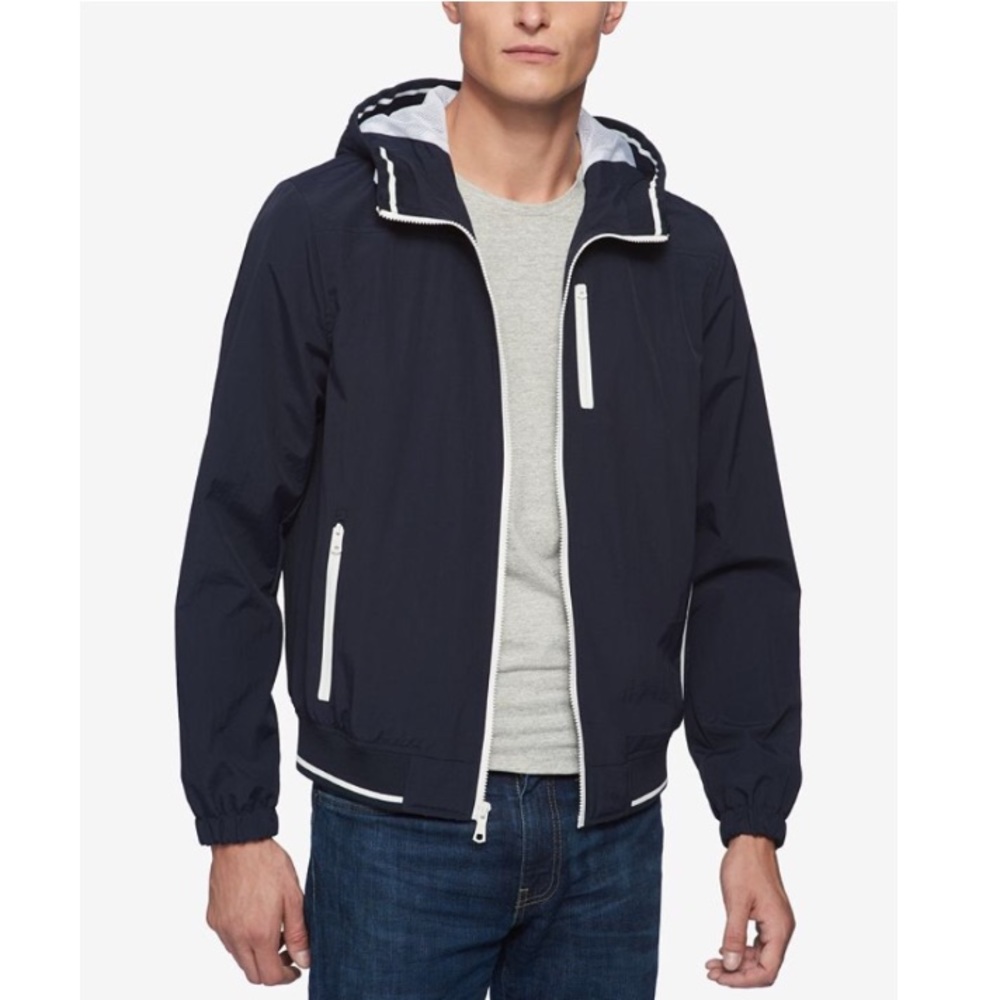 Tommy Hilfiger Boat House Water Resistant Hooded Bomber Jacket Size XXL